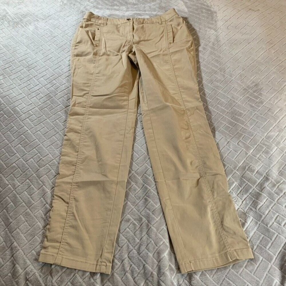 Chicos Womens 0 Chino Pants Tan Brown Straight Crop Convertible Lightweight